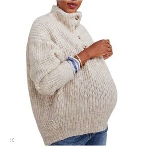 Hatch Jo Taupe Cowl Neck Sweater